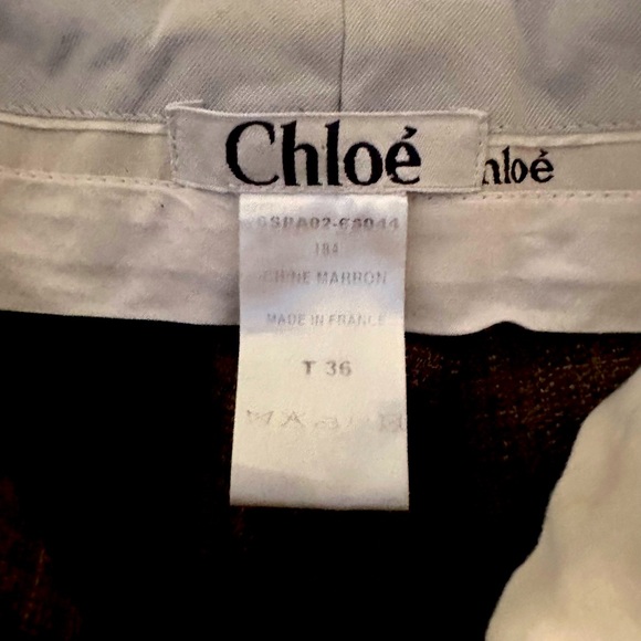 Chloe Wool Blend Tweed Cropped Trouser pants. 36 - S - Picture 2 of 5
